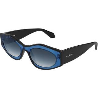 Azzedine Alaia AA0093S 003 55 Solbriller Kvinder Blue - Transparent Blue On Black - 55mm