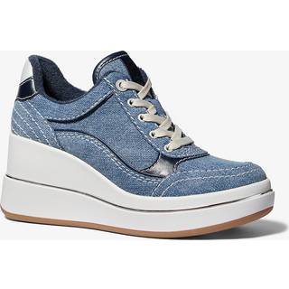 MK Emmy Denim Wedge Trainer - White - Michael Kors - EU 41