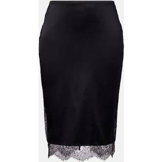 Tom Ford Silk-blend crÃªpe satin pencil skirt - black - M