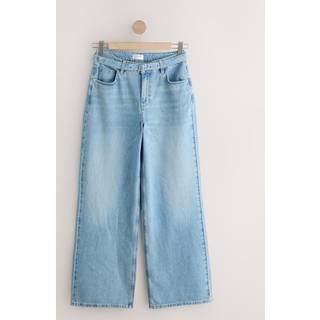 Next Jeans med brede bukseben og bælte