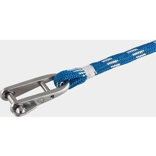 Fald med splejset nøglesjækel Liros Dynamic Color Max Load System (MLS), Dyneema SK78-kerne, 32-flettet High Tenacity-polyesterkappe, blå/hvid, 35 meter x Ø10 mm