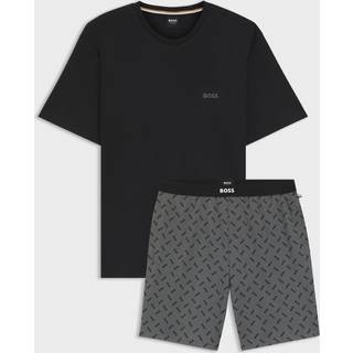 BOSS BOSS Grey Regular-Fit Logo Pyjamas Set