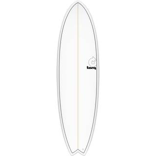 Torq Epoxy Tet Mod Fish Pinlines Surfboard - 6'3 - white