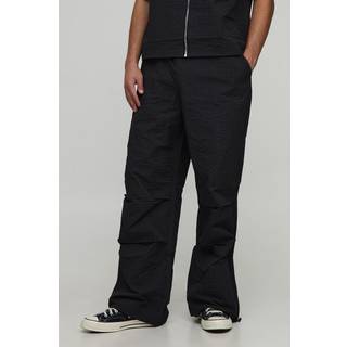 Mens Black Parachute Check Ripstop Trouser