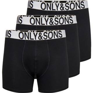 ONLY & SONS 3pak bomuld underbukser i sort til herre
