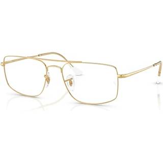 Ray - Ban Unisex Ray - Ban RX6579 RX6579 2500 Optiske stel Metal Guld Transparent Firkantet Normal