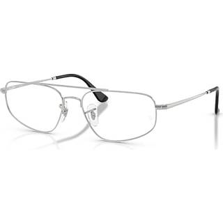 Ray - Ban Unisex Ray - Ban RX6550 2501 Optiske stel Metal Sølv Transparent Geometrisk Normal