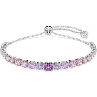 Matrix Armband, Rundschliffe im Farbverlauf, Mehrfarbig, Rhodiniert