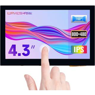 Waveshare 4,3-tommer LCD Touch-skærm til Raspberry Pi 5/4B/3B+/3A+/3B/2B/B+/A+ 800 × 480 IPS