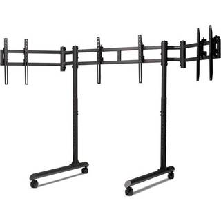 Next Level Racing - Triple Monitor Stand 3x43” – Fritstående Rundrør Stativ NLR-R011 - Fri fragt og klar til levering - Prismatch