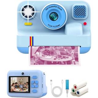 NÖRDIC 2,4" HD Instant-kamera, Mini kamera med fotoudskrivning/videoptagelse, kompatibel app, Blå