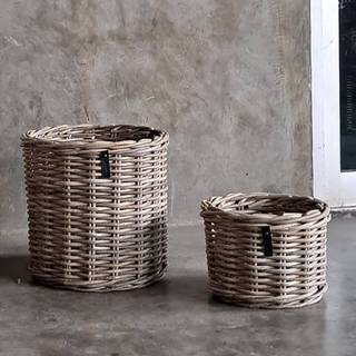 A2 Living - Rund rattan kurv Maxi low
