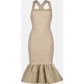 Beige Ribbed Dress - M