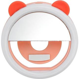 Noemi RK12 LED Selfie Ring Light til Mobil - Orange Bamse