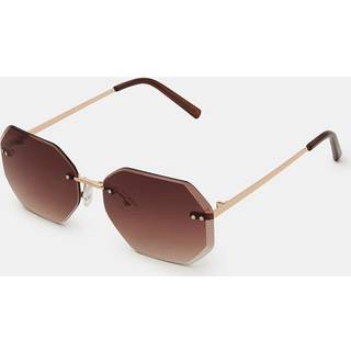 Accessorize Accessorize Gold Geometric Rimless Sunglasses
