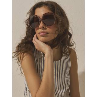Next Tortoiseshell Brown Large Round Sunglasses