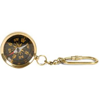 Compass Keychain Brass