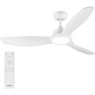 Philips Loftventilator med LED Lys og Fjernbetjening - 35W, Dæmpbar - Hvid