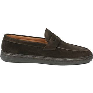 Roderic Leather Penny Loafers - RODERIC / 328 784 - Brown Suede