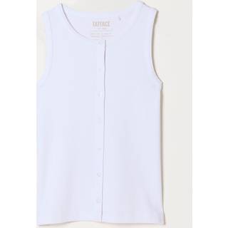 Fat Face FatFace Rosa White Button Ribbed Vest