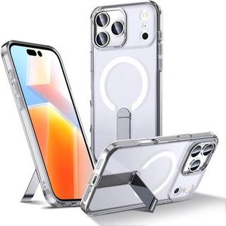 Hybrid Armor X-etui til Samsung Galaxy S25 FE med stativ, kompatibelt med MagSafe – gennemsigtigt.