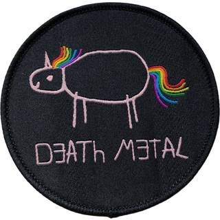 Death Metal Unicorn - Fun Patch - Enhjørning - Ingen - sort