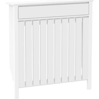 HOMCOM 93 x 88.5cm Rustic-Look Radiator Cover - White