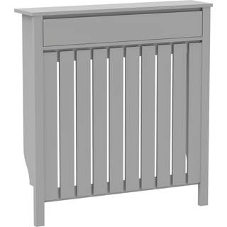 HOMCOM 93 x 88.5cm Rustic-Look Radiator Cover - Grey