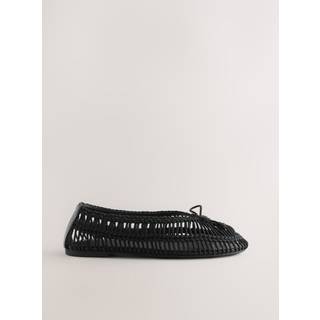 Next Black Forever Comfort Round Toe Rope Ballet Flats - EU 40 (UK 6.5)