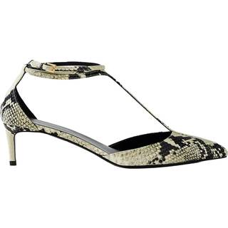 Khaite Mia 45 snake-effect leather pumps - white - EU 38