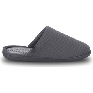 Totes Totes Grey Isotoner Ribbed Mule Slippers