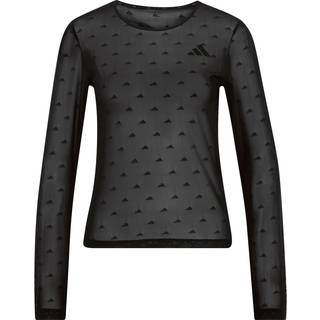 adidas Women's Primelift Essentials Workout Mesh L/S Longsleeve Damer størrelse M farve sort/grå
