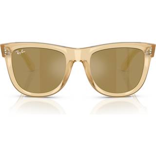 Ray - Ban Unisex Ray - Ban RBR0502S WAYFARER REVERSE 68215A Solbriller Acetat Gul Brun Firkantet Spejlet