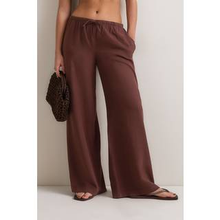 Soft Linen Drawstring Trouser - Deep Rust