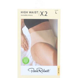 Pierre Robert 2-pak Invisible Micro High Waist Briefs - Powder - Large