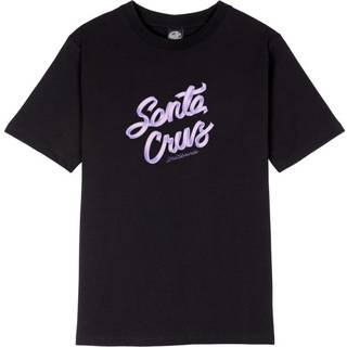 Santa Cruz Women's Ribbon Script Front T-Shirt T-shirt Damer størrelse 6 farve sort