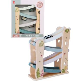 EduFun Ramp Racer i træ med 4 legetøjsbiler