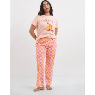 Simply Be Simply Be Pink Banana Pyjamas Set