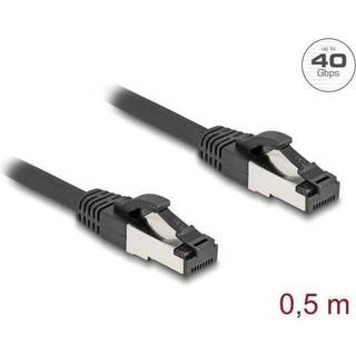 Delock RJ45 netværkskabel Cat.8.1 S/FTP, op til 40 Gbps, 0,5 m – sort