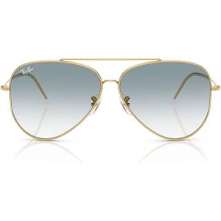 Ray - Ban Unisex Ray - Ban RBR0101S AVIATOR REVERSE 001/79 Solbriller Metal Guld Blå Pilot Normal Skygge