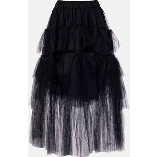 Simone Rocha Falda midi de tul con volantes - negro - S
