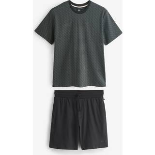 Pyjamassæt i bomuld med T-shirt med alloverprint