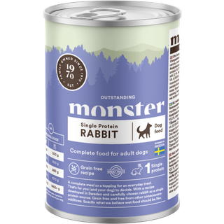Monster Vådfoder Single Protein Rabbit 400g