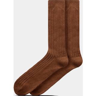 Hawes & Curtis Rust Ribbed 1913 Socks Size: Large