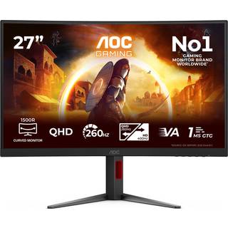 AOC Gaming CQ27G4Z2 27" Fast VA 2560 x 1440 (2K) HDMI DisplayPort 260Hz --> På fjernlager, levevering hos dig 17-09-2026
