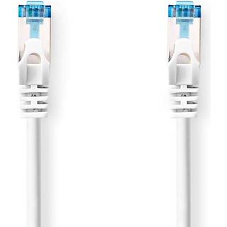 Nedis CAT6a netværkskabel | S/FTP | RJ45 Han | RJ45 Han | 0.25 m | Snagless | Runde | LSZH | Hvid | Label