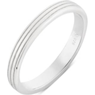 Argento Silver Simple Ridge Ring - Ring Size 62 Silver