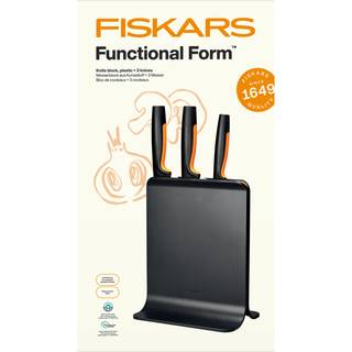 Fiskars Functional Form knivsæt med knivblok Plast, 4 dele.
