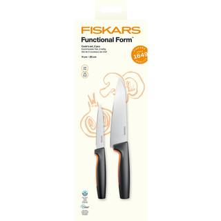 Fiskars Functional Form kokkeknivsæt Rustfrit stål, 2 dele.