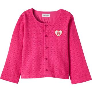 Mini Rodini Cárdigan de croché de algodón - rosa - Y 4/5